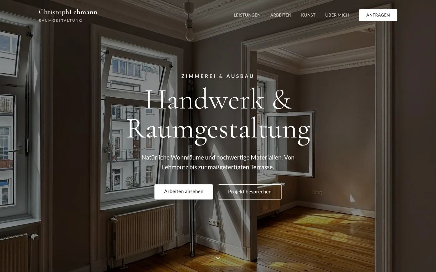 Christoph Lehmann Raumgestaltung website