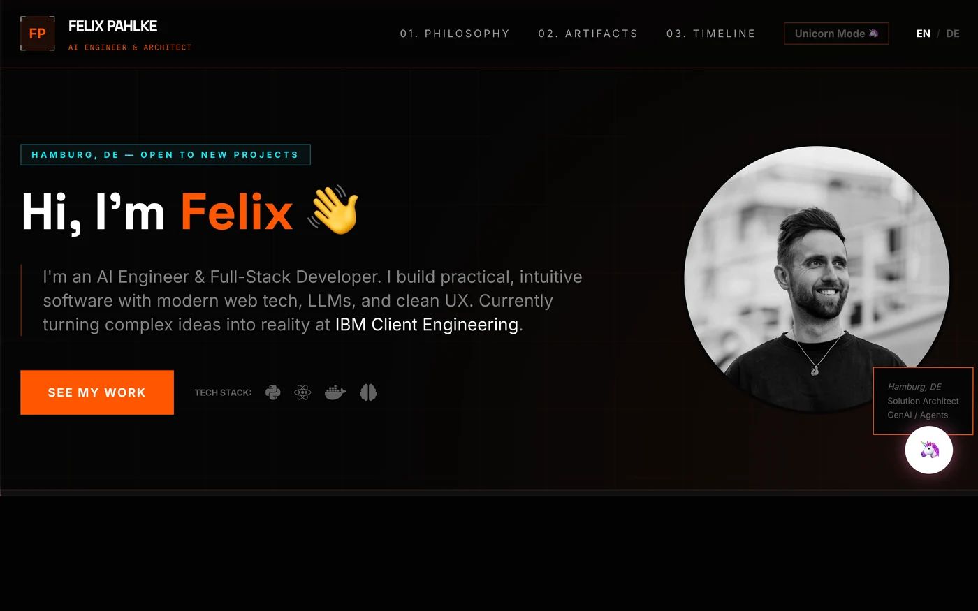 Felix Pahlke portfolio website